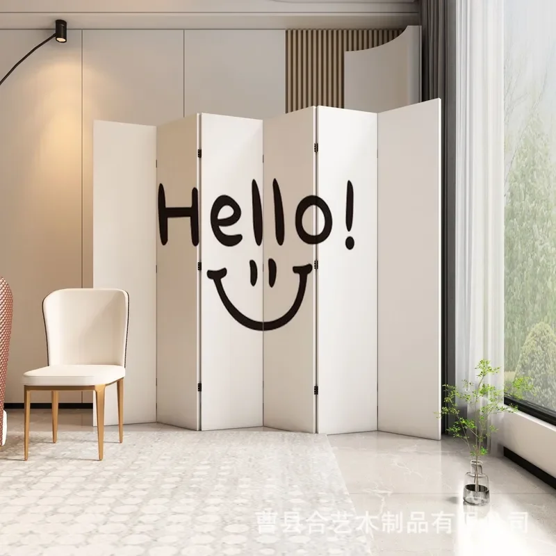 Modern Folding Room Divider Screen Portable Partition for Living Room Bedroom Office Hotel Decor Simple Mobile Shelter
