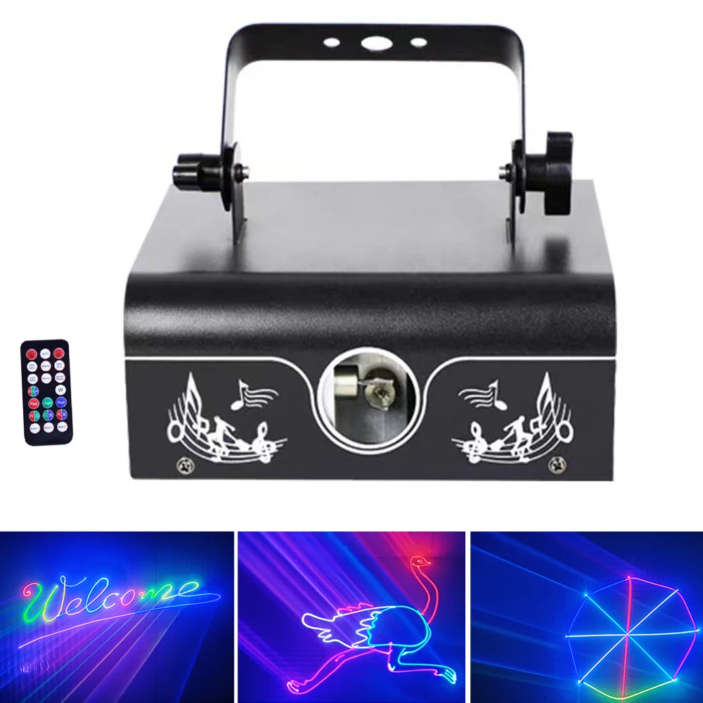 

DJ Laser Party Lights 3D Animation RGB Lazer Stage Lighting DMX and Remote Control Beam Effect Scan Laser Light for Disco Bar