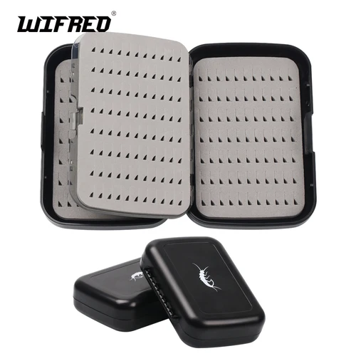 Wifreo-caja de moscas para pesca con mosca, impermeable, trucha, lubina, ninfa, moscas, caja para recoger aparejos de pesca, gancho, aparejos de almacenamiento