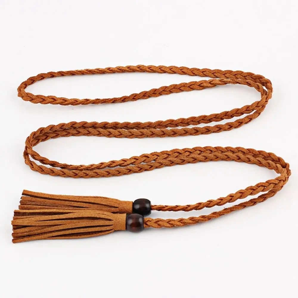 

Bead Bohemian Thin Belts Dress Waistbands Accessories Ethnic Style Belts Braided Tassel Belt Waist Rope Women Waist Chain