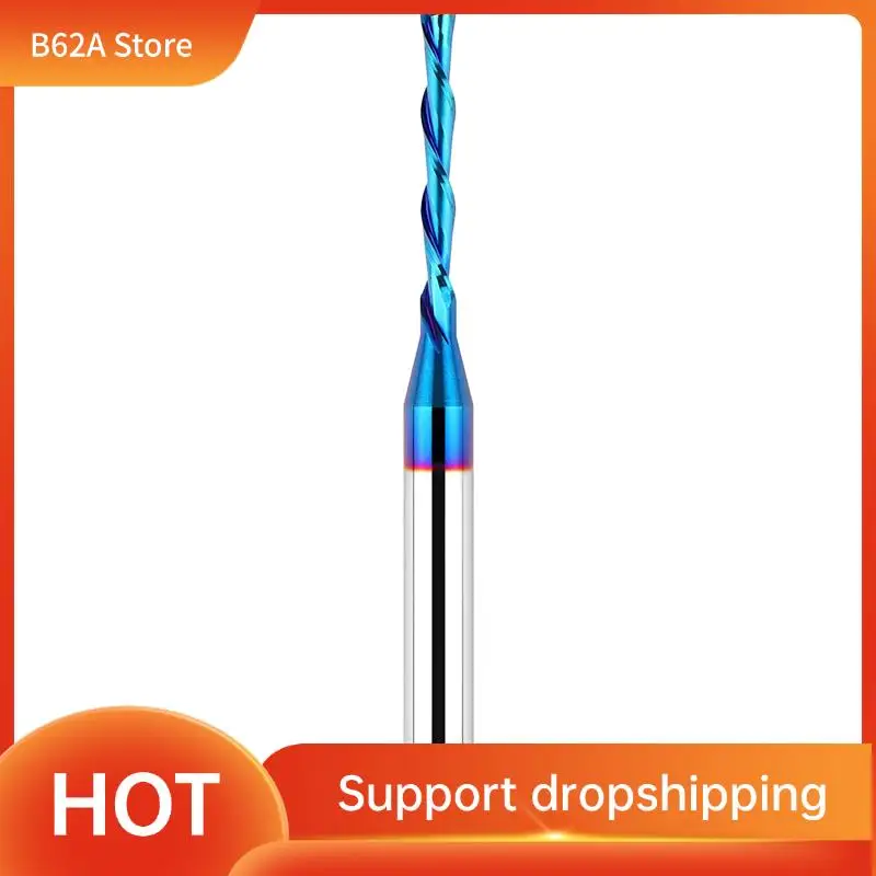

B62A 1 Pcs Downcut Spiral Router Bit 1/4 Inch Shank,1/8 Inch Cutting Diameter, Extra Long 3 Inch Solid Carbide For Wood Cut,Carv
