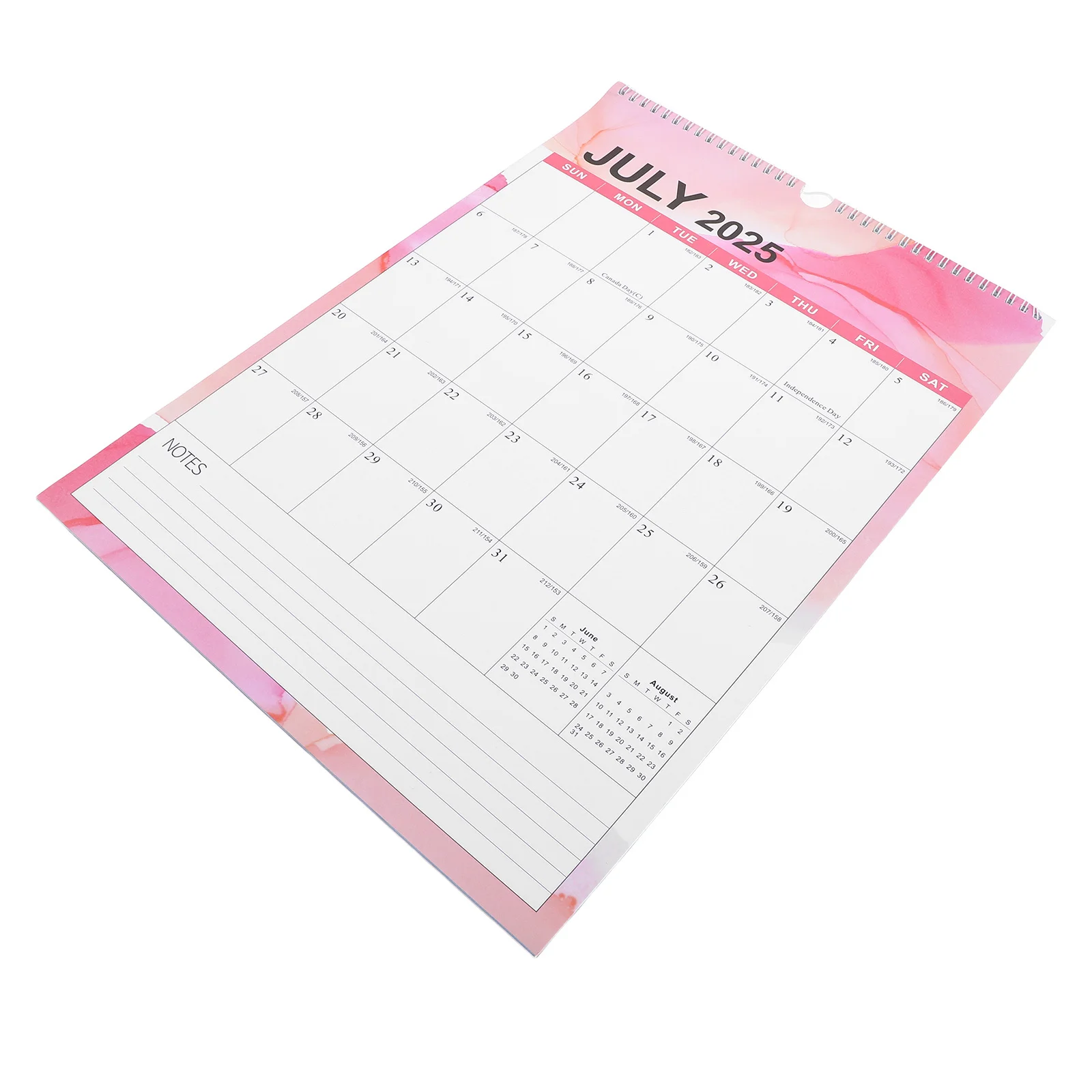 

2026 Monthly Hanging Wall Calendar Spiral Bound July 2025 to December 2026 Office Home Academic Year Holiday Countdown