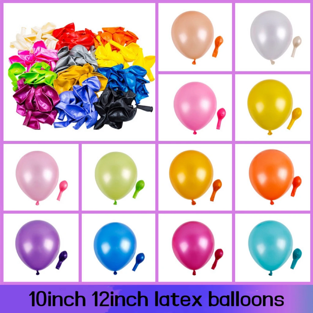 ลูกโป่งยาง50ชิ้น10นิ้ว12นิ้วสำหรับฉลองวันเกิดงานแต่งงานงานเลี้ยงของเล่นตกแต่งลูกโป่งไข่มุกของขวัญ