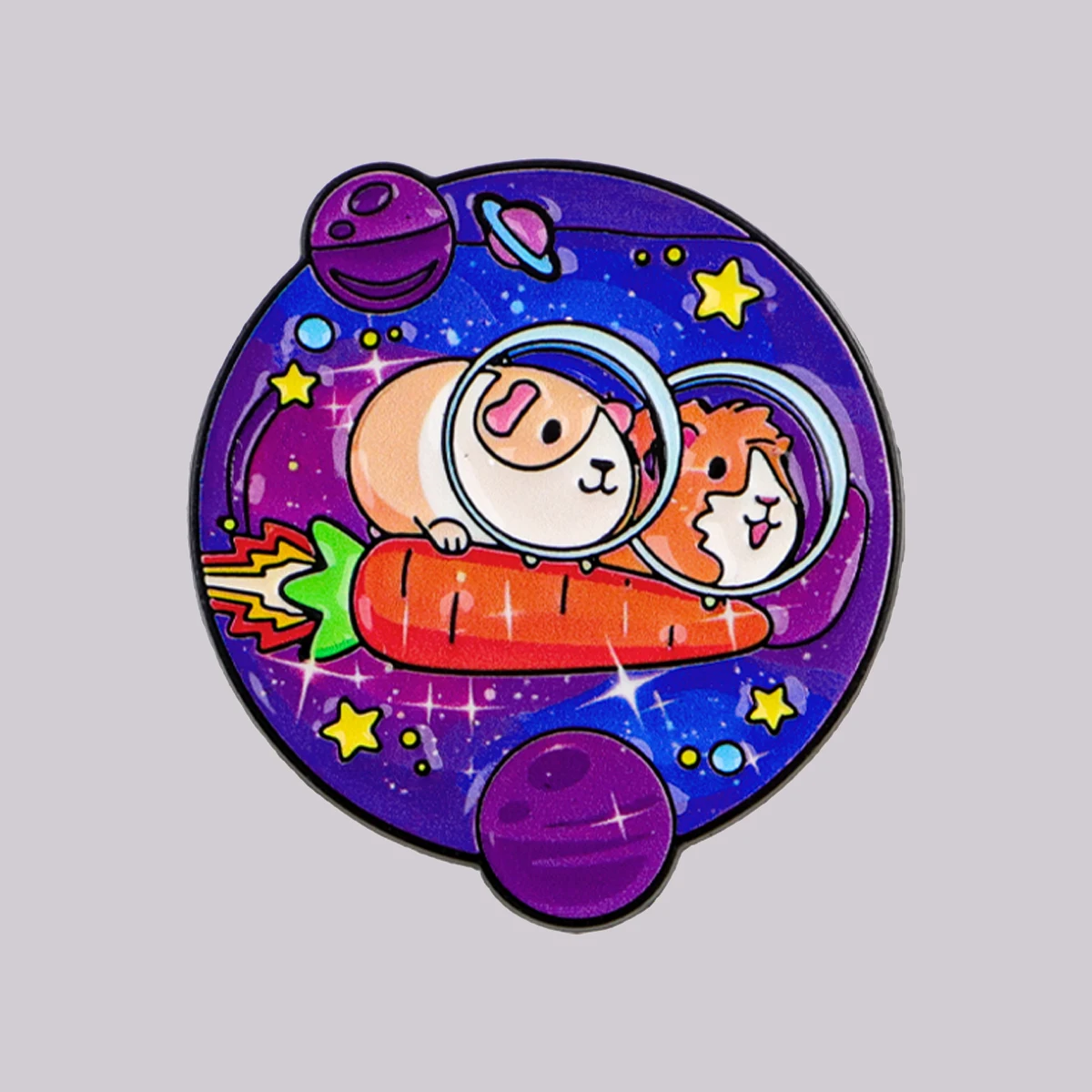 Cute Guinea Pig Enamel Pin Astronaut Brooch Lapel Pins Badge on Backpack Clothing Accessories Funny Jewelry Friends Gifts