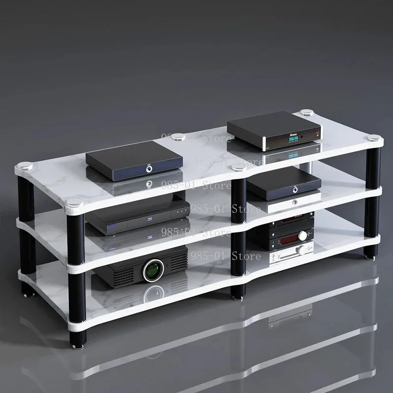 HIFI Audio Rack Heavy Duty AV Stand With Spikes Isolation Component Cabinet For Amplifier Turntable