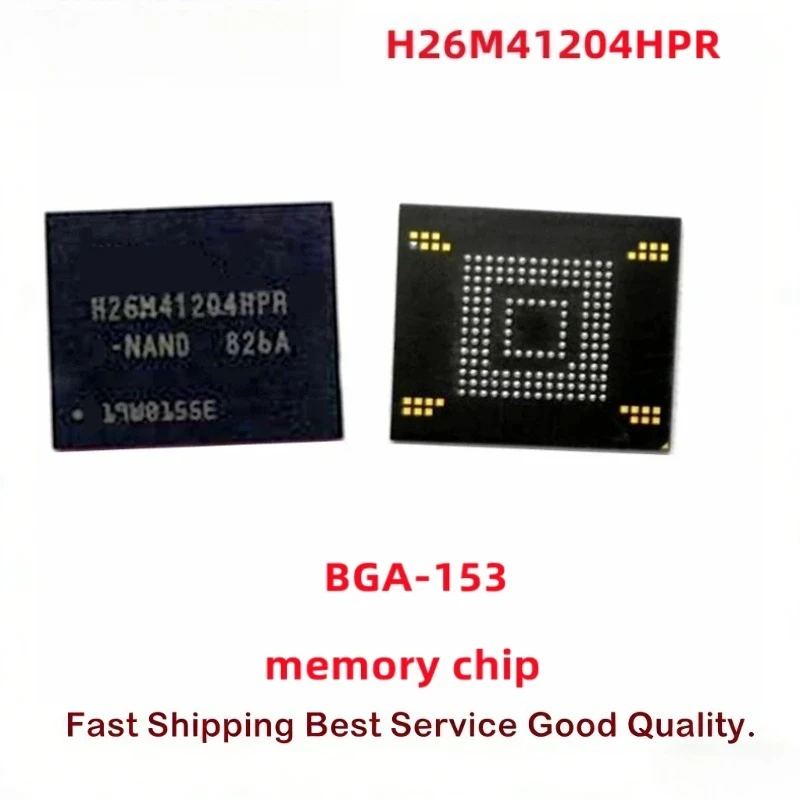 2 PCS/lotto Originale e nuovo di zecca H26M41204HPR EMMC 5.1 BGA-153 H26M41204 chip di memoria pacchetto BGA