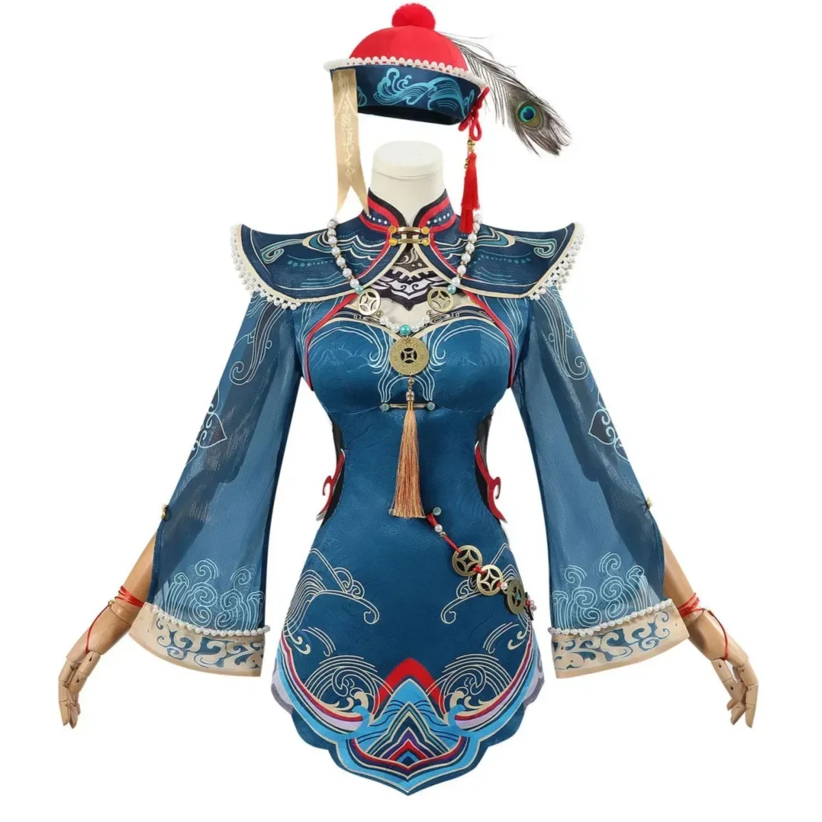 Juego Naraka: disfraz de Bladepoint Tessa, disfraz de Cosplay con entintado para caminar, vestido de pequeño zombi, chal, sombrero, uniforme para mujer, traje de juego de rol de Halloween