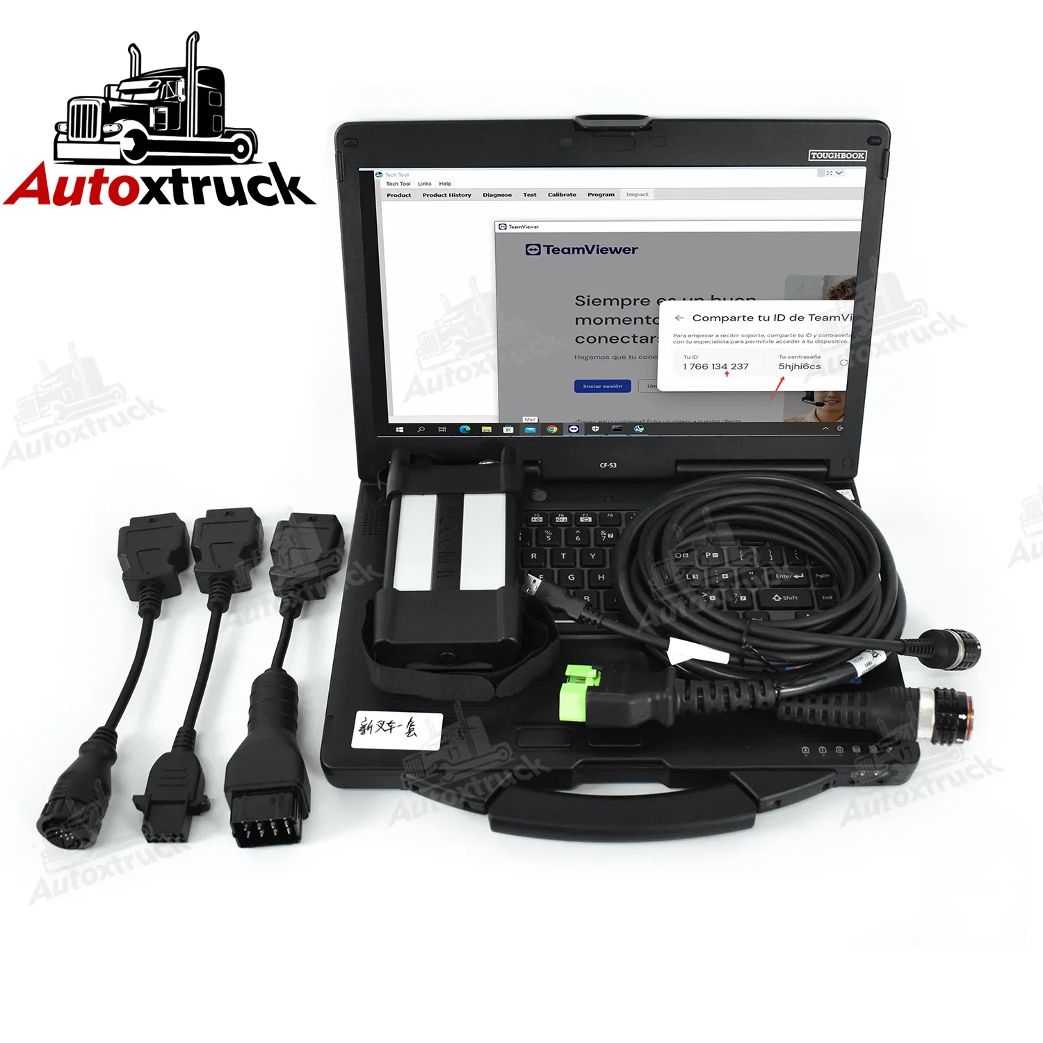 

CF53 laptop + Truck diagnostic tool for Vocom2 88894000 Vocom II Heavy Duty truck excavator loader V2.8 PTT dev2