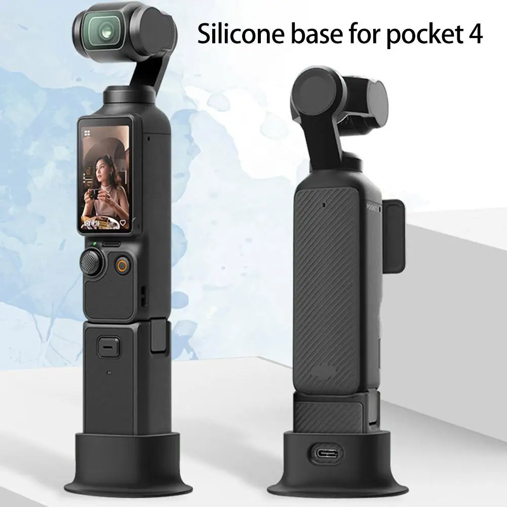 For Osmo Pocket 4 Silicone Protective Cover Premium Liquid Silicone Enhanced Stability Shock Absorption Charging Port Access