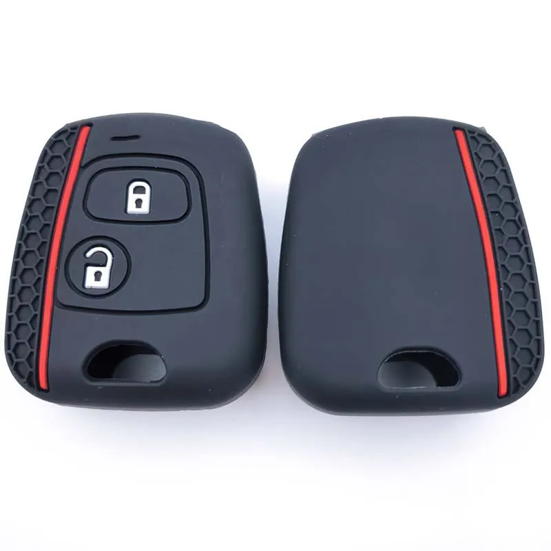 Fernbedienung Schlüssel Abdeckung Fall Silikon Haut FÜR Citroen C1 C2 C3 C4 Xsara Picasso Schlüssel Kappe Peugeot 107 206 207 306 307 407 Toyota Aygo