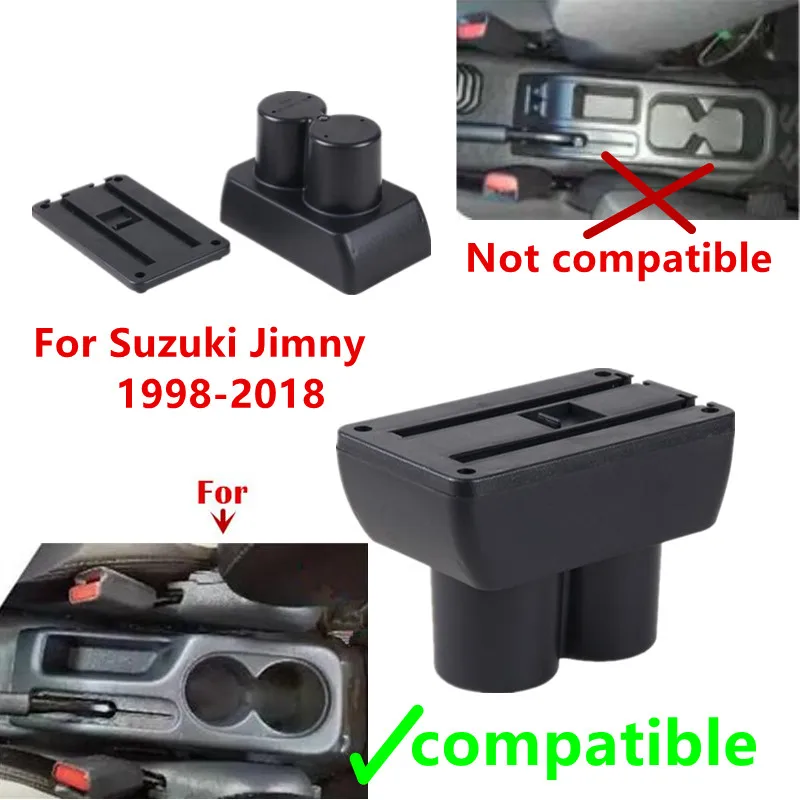 For Suzuki Jimny Armrest Box Suzuki Jimny JB23 JB43 Car Armrest Double-Layer Storage Box 1999-2017 Retrofit Car Accessories