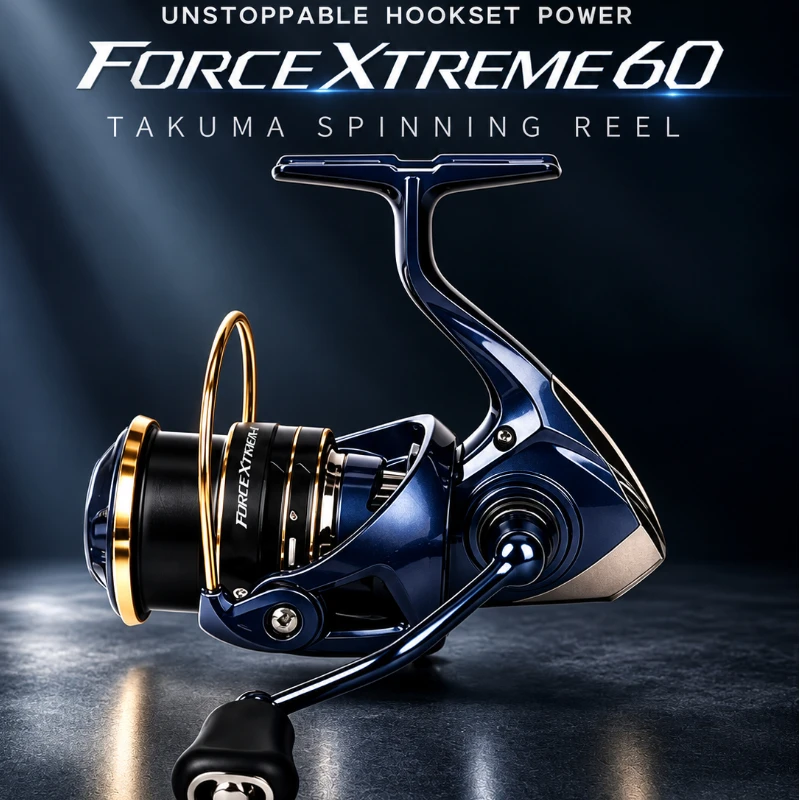 TAKUMA FX60 Standard Spinning Reel Carbon Body Smooth Long Cast Fishing Reel Fishing Tackle for Lure Anglers