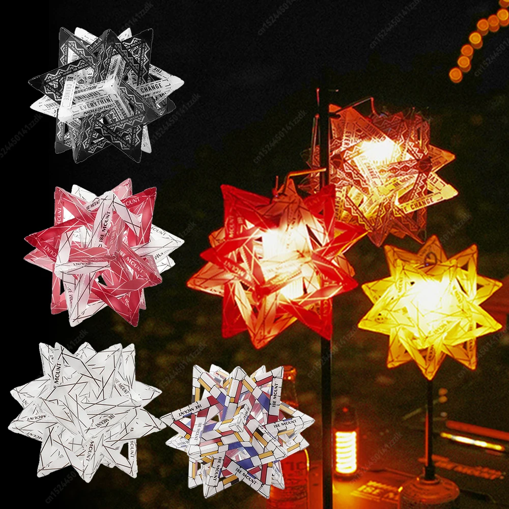 3PCS Waterproof Outdoor Camping Light Shade Wear-Resistant Star Atmosphere Lampshade DIY Camping Lamp Cover for Outdoor Garden T