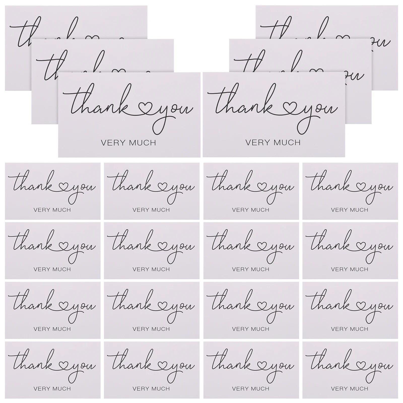 

150 Pcs Thank You Card Flower Notes Cards for Customers Professional Gift Waiter