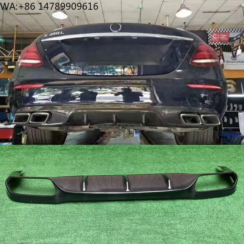 

High-end Custom Body Kit For Old-to-New ConversionW213 Sport Carbon Fiber Rear Diffuser Lip For - E-Class W213 Flat Logo