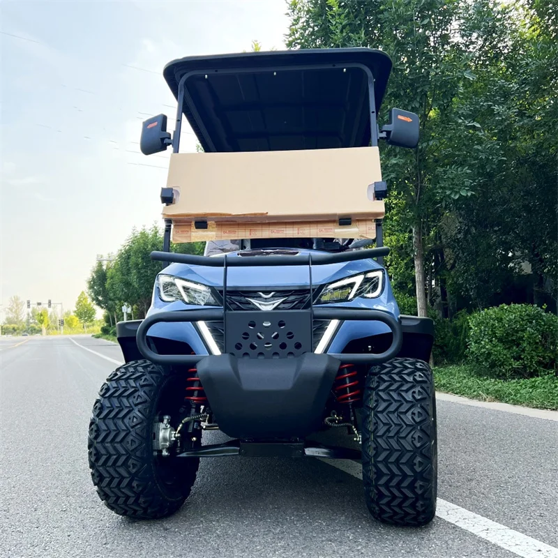 New Design 6 Seater 5kw Motor Independent Suspension Disc Brake Power Steering 14 Inch Tire Electric Golf Cart