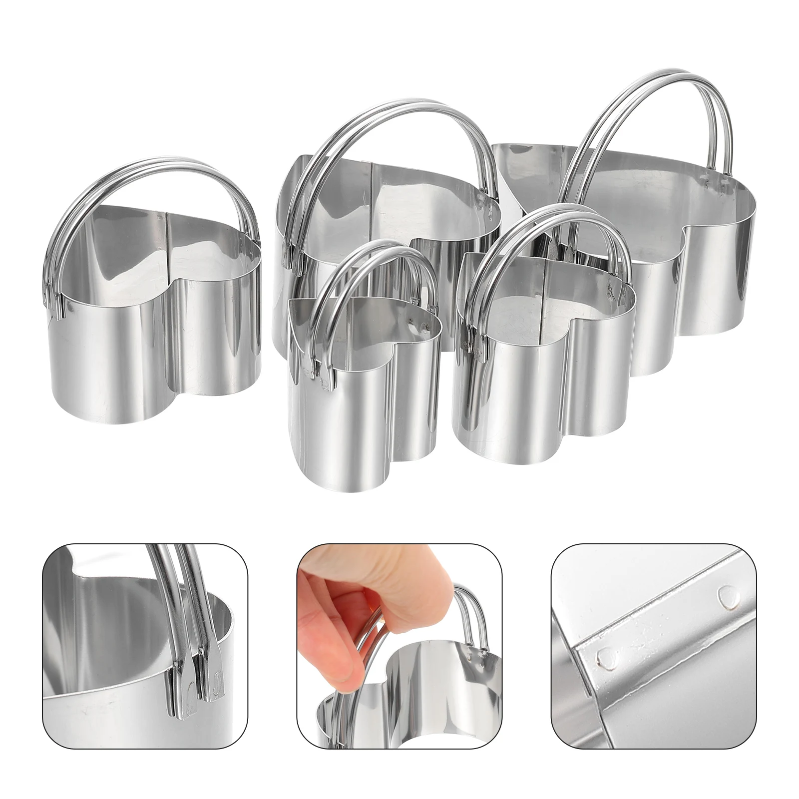 

1 Set Stainless Steel Cookie Cutters Diy Biscuit Tools Home Use Reusable Multiple Sizes Baking Supplies Creative Biscuit