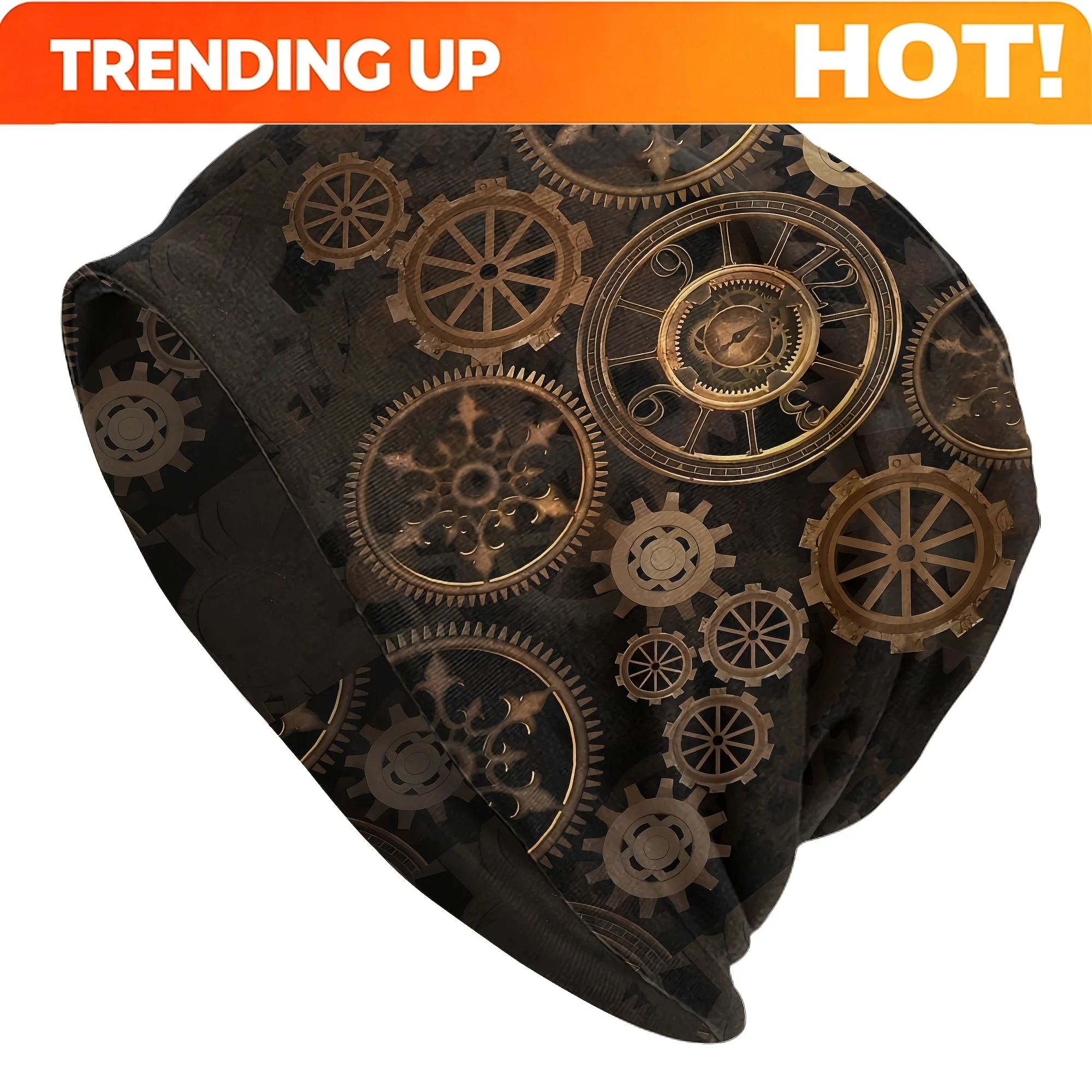 Customization Steampunk Print Slouch Beanie, Everyday Hat For Men And Women