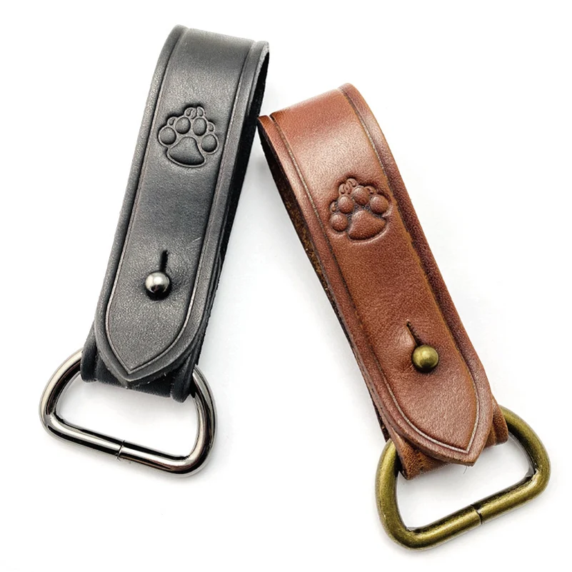 2 Colors Vegetable Tanned Leather Cowhide Material Knife Sheath D-ring Dangler Scabbard Cover Belt Connection Buckle Accessories