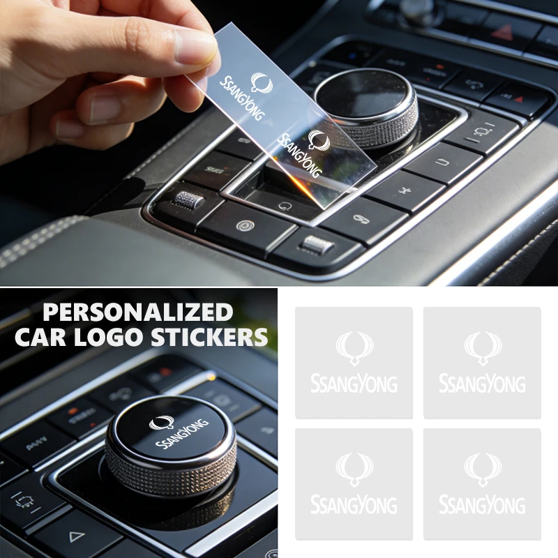 Car Interior Decoration Sticker Badges Accessories For SsangYong Musso Rexton Torres Kyron Actyon Tivoli Rodius Chairman