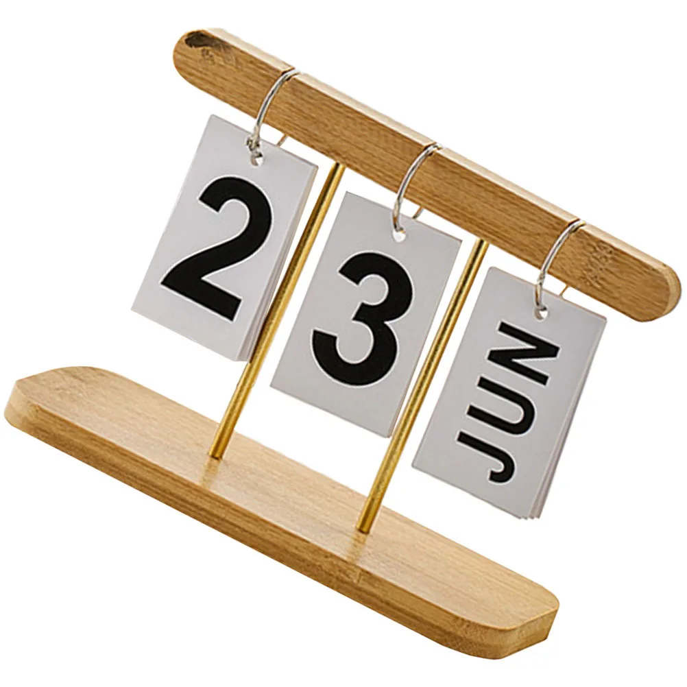 

Настольный календарь, деревянный многоразовый декоративный календарь обратного отсчета для украшения офисного стола, украшение стола