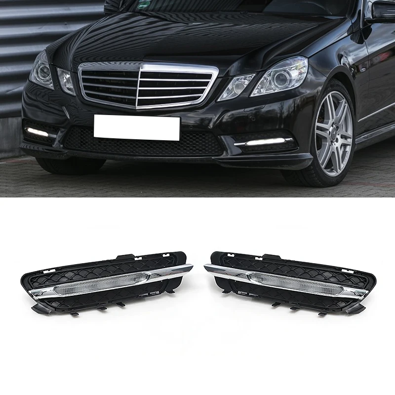Do Mercedesa Benz Klasy W W212 E250 E300 E350 2009 2010 2011 2012 LED Samochodowe Światła Przednie Zderzaka Światła Przeciwmgielne Światła Do Jazdy Dziennej