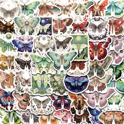 50PCS Colorful Moth With Sharp Edges Stickers Kawaii Cartoon Good Harvest Photocard Graffiti Waterproof Scrapbook Diary Sticker