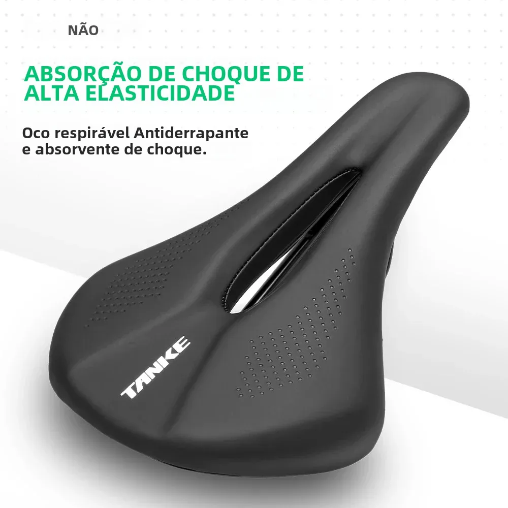 Sela de bicicleta respirável Tanke-Hollow para homens e mulheres, MTB, bicicleta de estrada, amortecedor, confortável, bunda grande, assento de bicicleta, segurança-PU