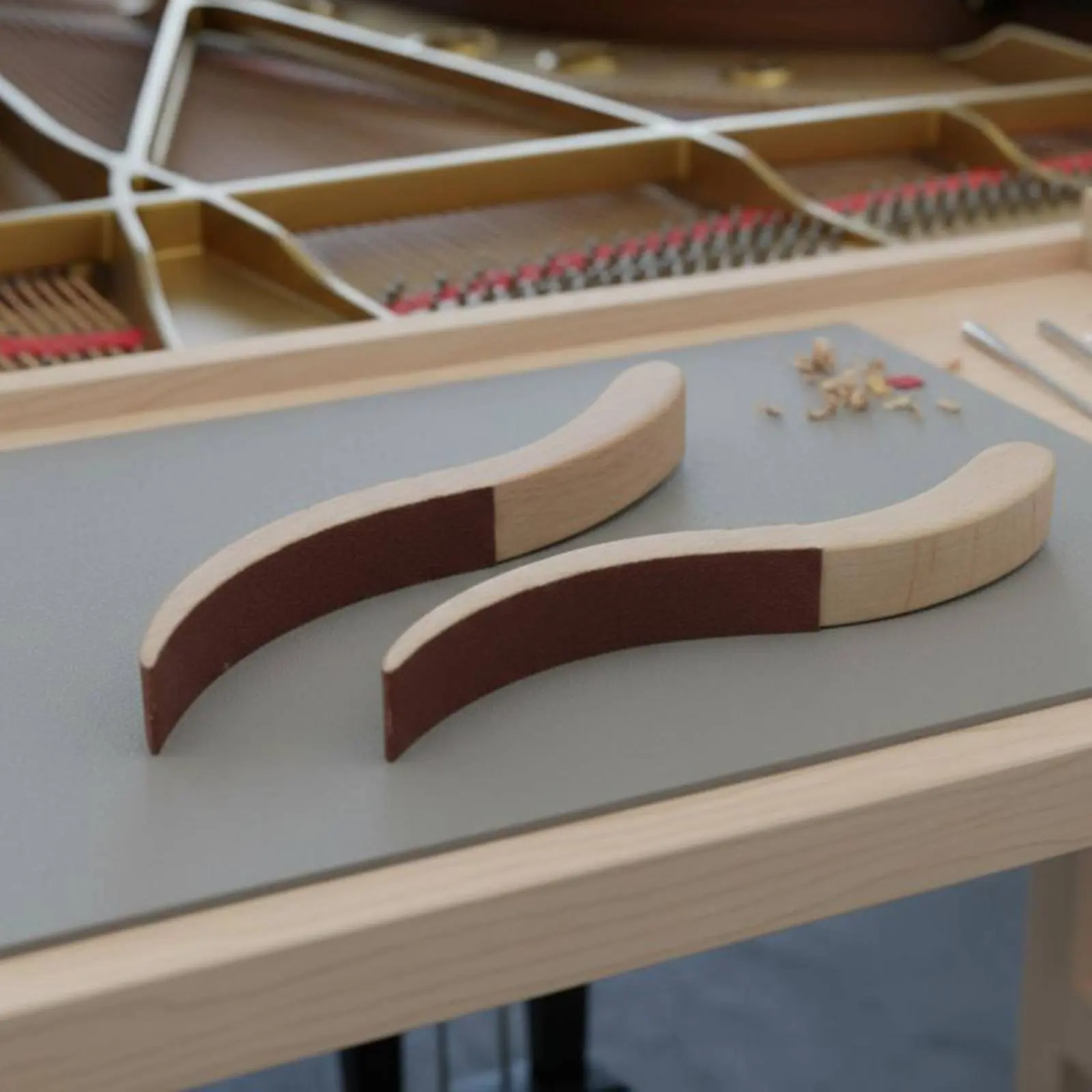 2 Pieces Piano Hammer Sanding Board Abrasive Surface Piano Voicing Tool Curved Sanding Board Portable Hammer Filing Strip