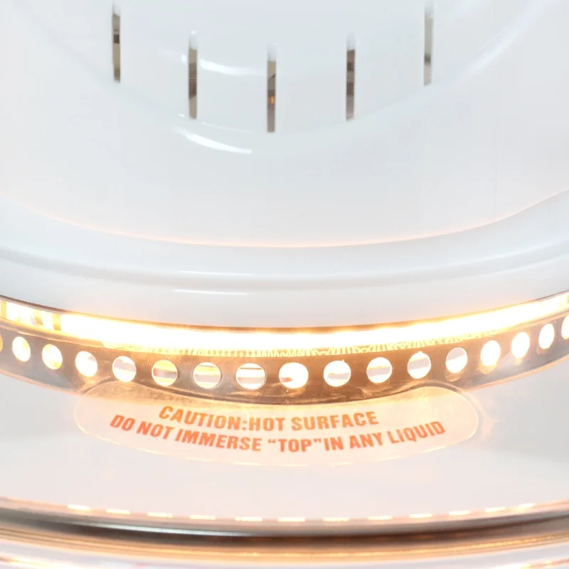 14 Inch Halogen Oven Air Fryer Rotisserie Roaster Automatic Shut-Off Easy Clean Glass Bowl Countertop Multipurpose Cooking