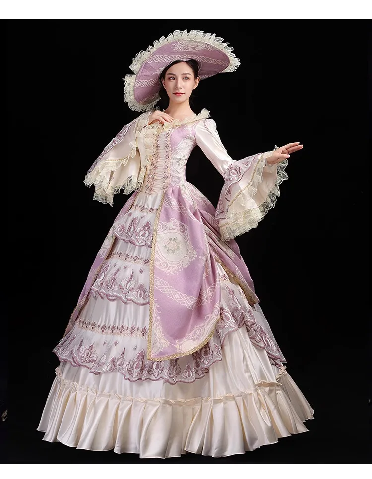 유럽 ​​법원 유럽 클래식 드레스 공연 무대 사진 생일 파티 소녀 Vestidos De Fiesta Elegante Diseñador