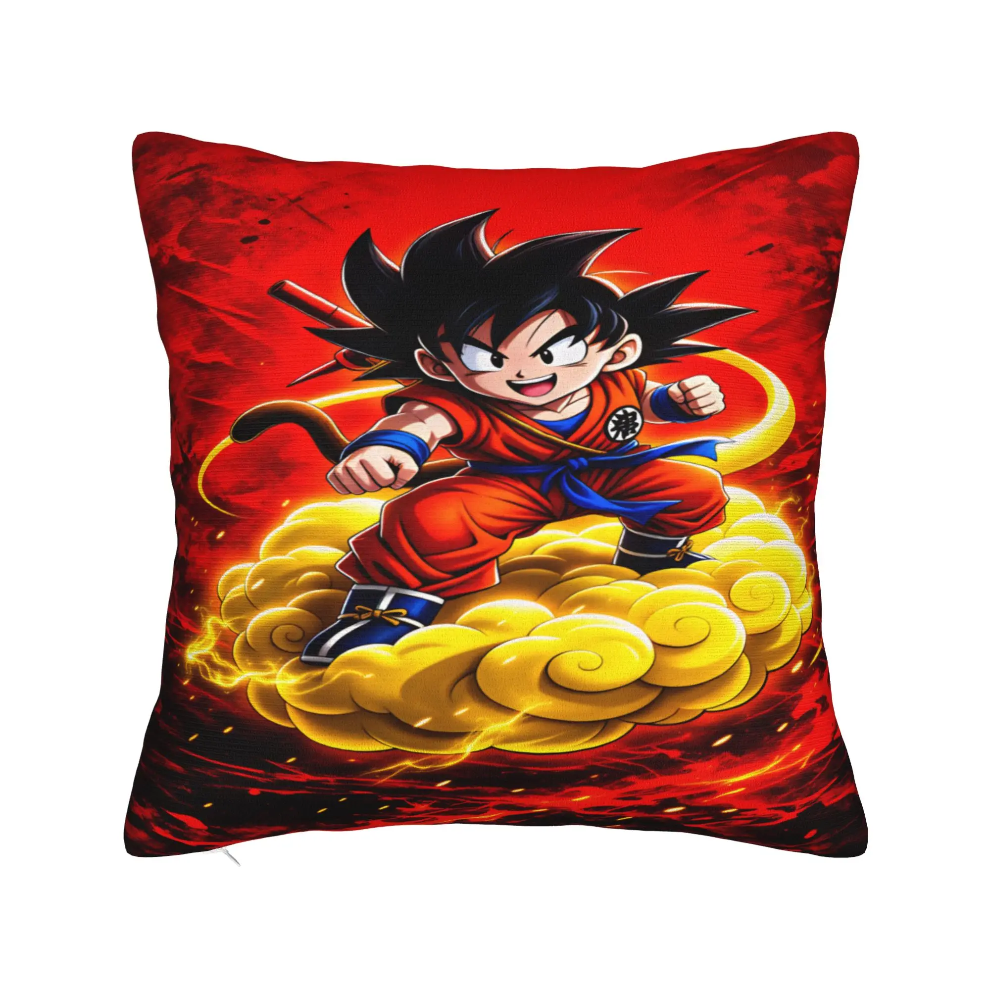 Son Goku Pillowcases Dragons Balls Vintage Pillow Case For Living Room Sofa Comfy Pillow Cover