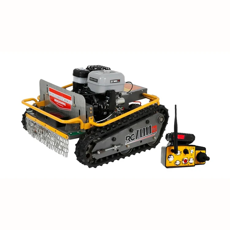 Multifunctional Remote-Controlled G-a-s-oline Crawler Lawn Mower Carrier Sprayer Self Walking Pesticide Sprayer