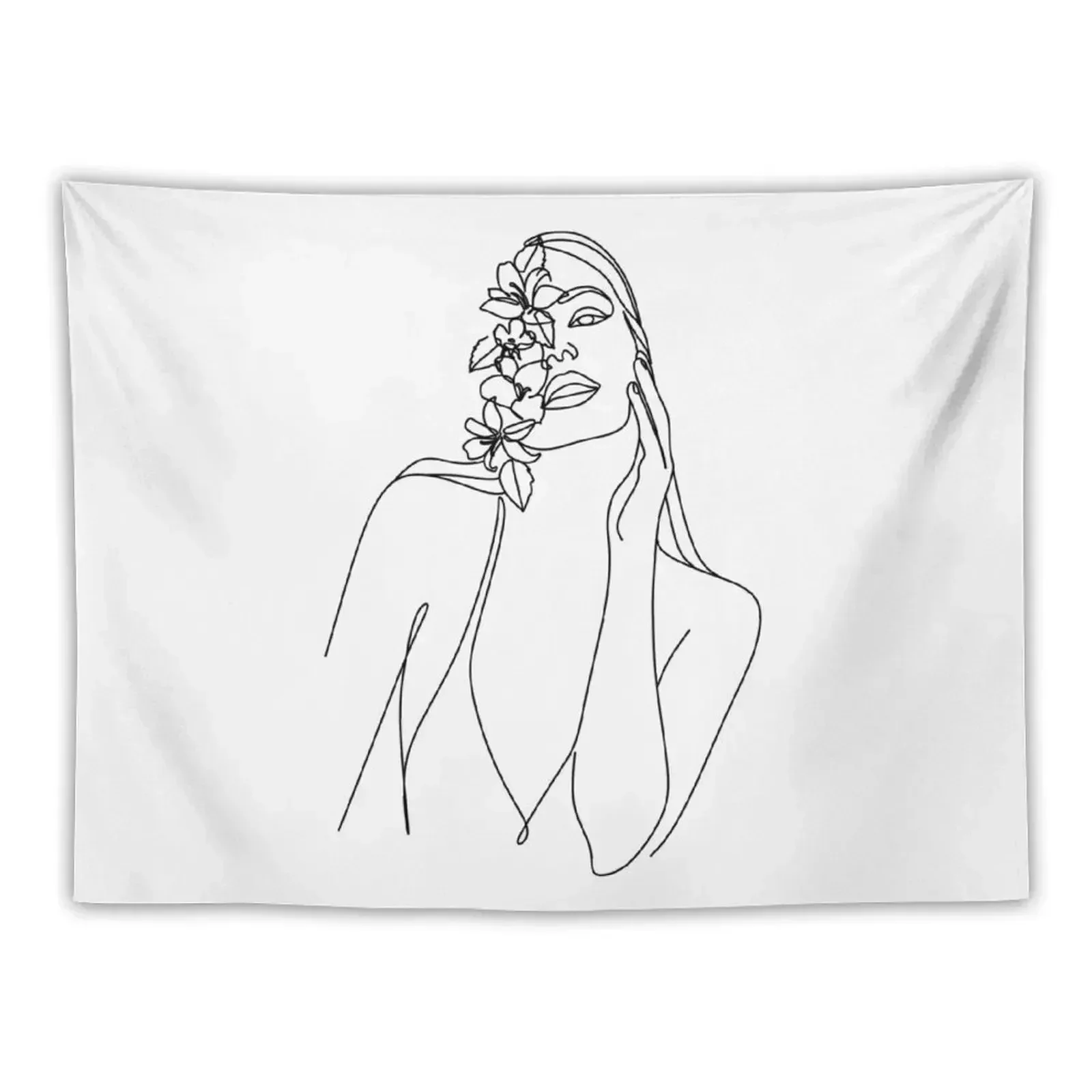 Minimal Line Art Woman Face II Art Print by Nadja | Line art drawings, Abstract face art, Line Tapestry