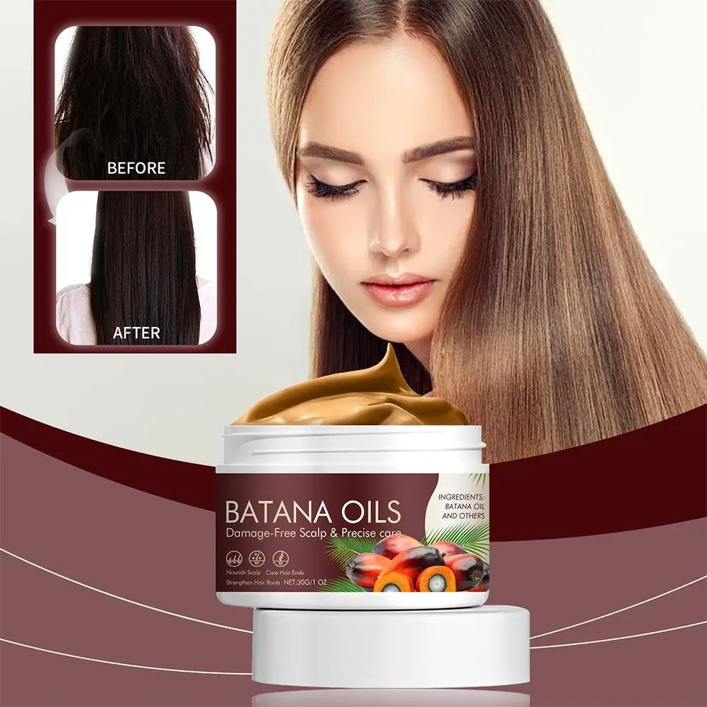 Batana Oil Hair Mask Nourishing Scalp Care Cream Moisturizing Hair Treatment for Damaged Hair Repair Split Ends Hair Care