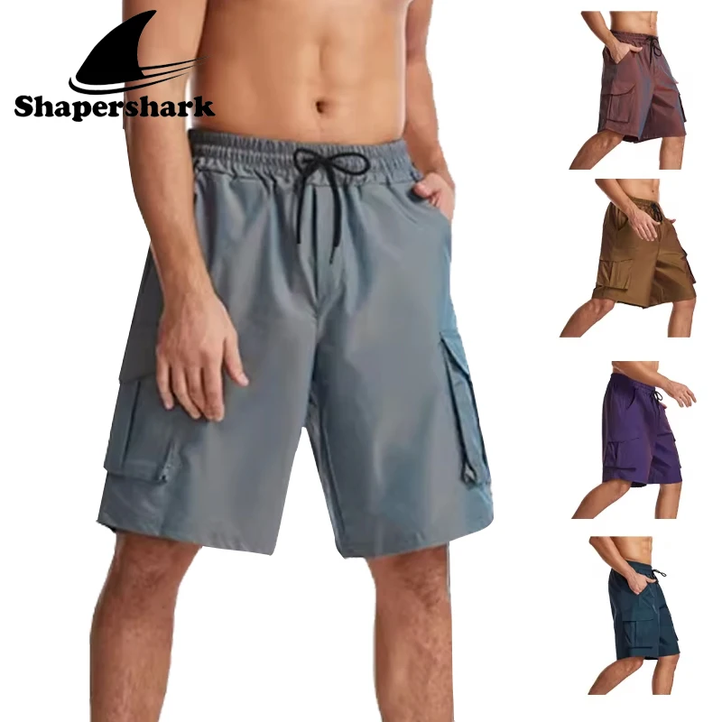 

Men's Casual Pants Workwear Shorts Relaxed Fit Multi-Pocket Hiking Pants Waterproof & Breathable Ombre-Effect Beach Shorts