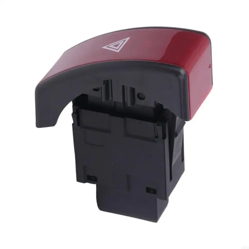 Hazard Light Switches Button 9138107, Plastic and Metal Construction with Black Housing, Integrated Rear Connection Body, H9EE