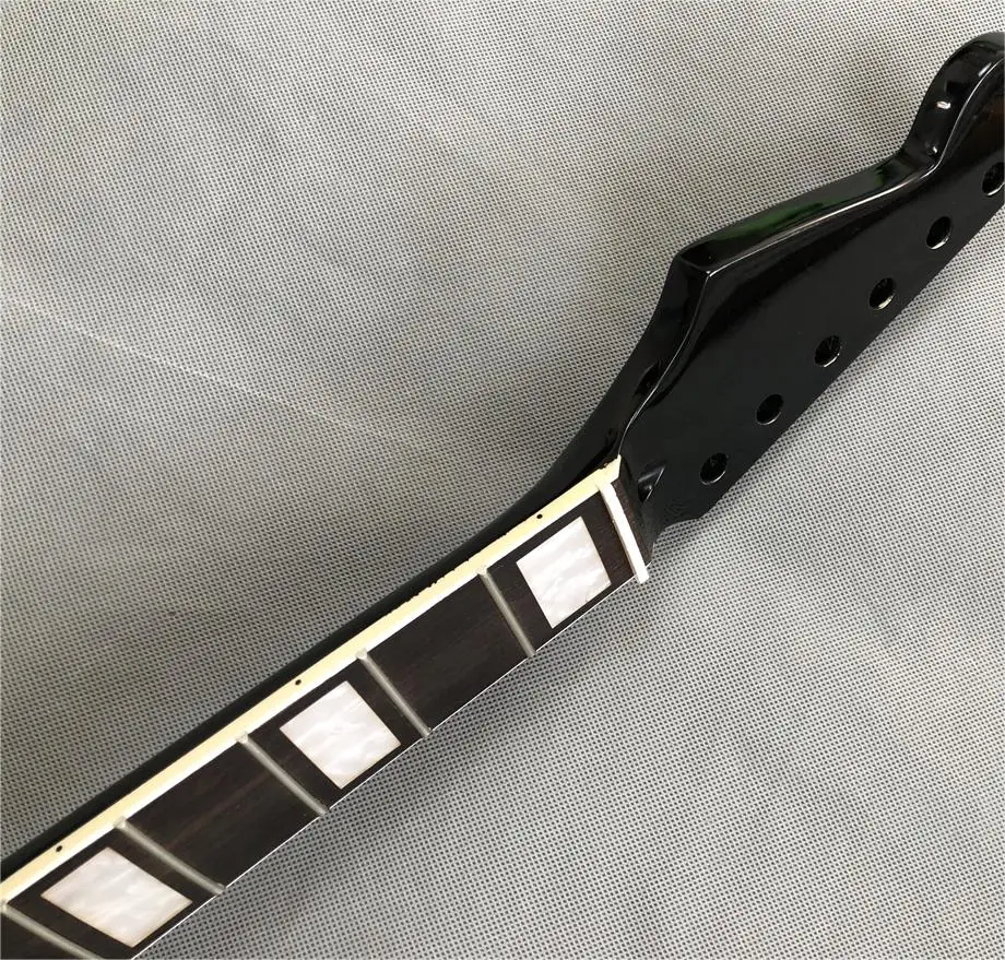 Reverse head Electric guitar neck 22 frets 25.5inch Maple Rosewood fingerboard Black Glossy