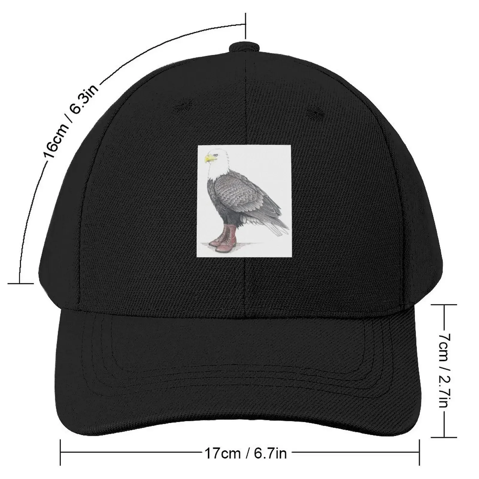 Bald Eagle in Western Fire Boots Baseball Cap Fashion Beach Rugby foam party Hat Men Caps Women's