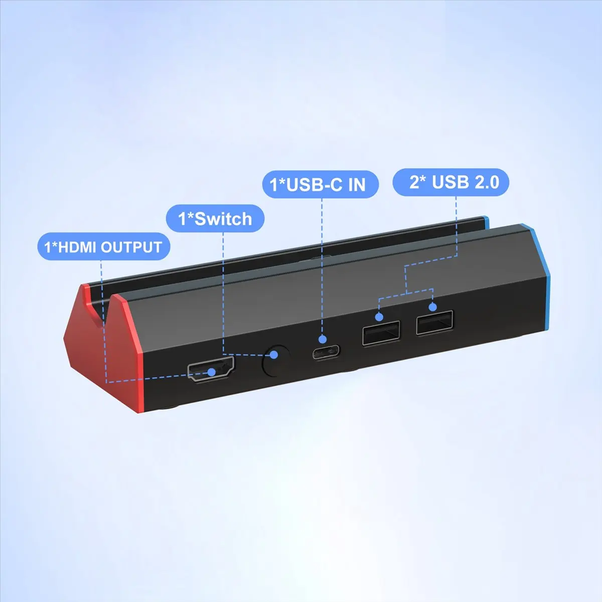 

Портативная зарядная док-станция HFES с адаптером, совместимым с 4K HDMI, портом USB 2.0 и портом Type C для док-станции Nintendo Switch OLED