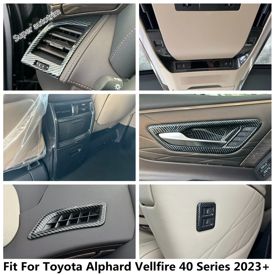 

Rear Box Air Vent / Dashboard AC Outlet / Handle Bowl / Read Light Cover Trim For Toyota Alphard Vellfire 40 Series 2023 2024