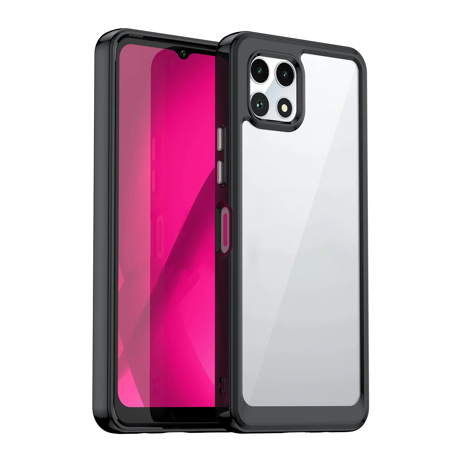 Soft border + hard Acrylic back чехол Cases For T-Mobile REVVL 7 Pro Cover for T Mobile REVVL 7Pro Fiber Phone full Funda Capa