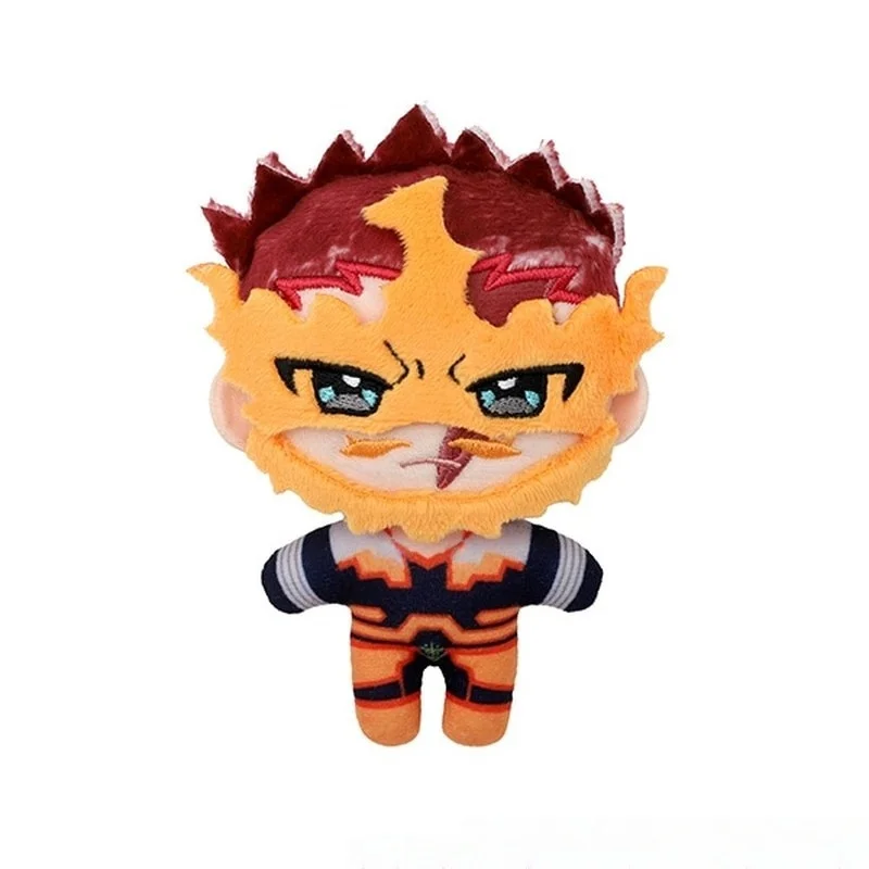 Porte-clés de Costume de combat de poupée en peluche de personnage d'anime officiel avec des cheveux pointus, figurine de collection de haute qualité