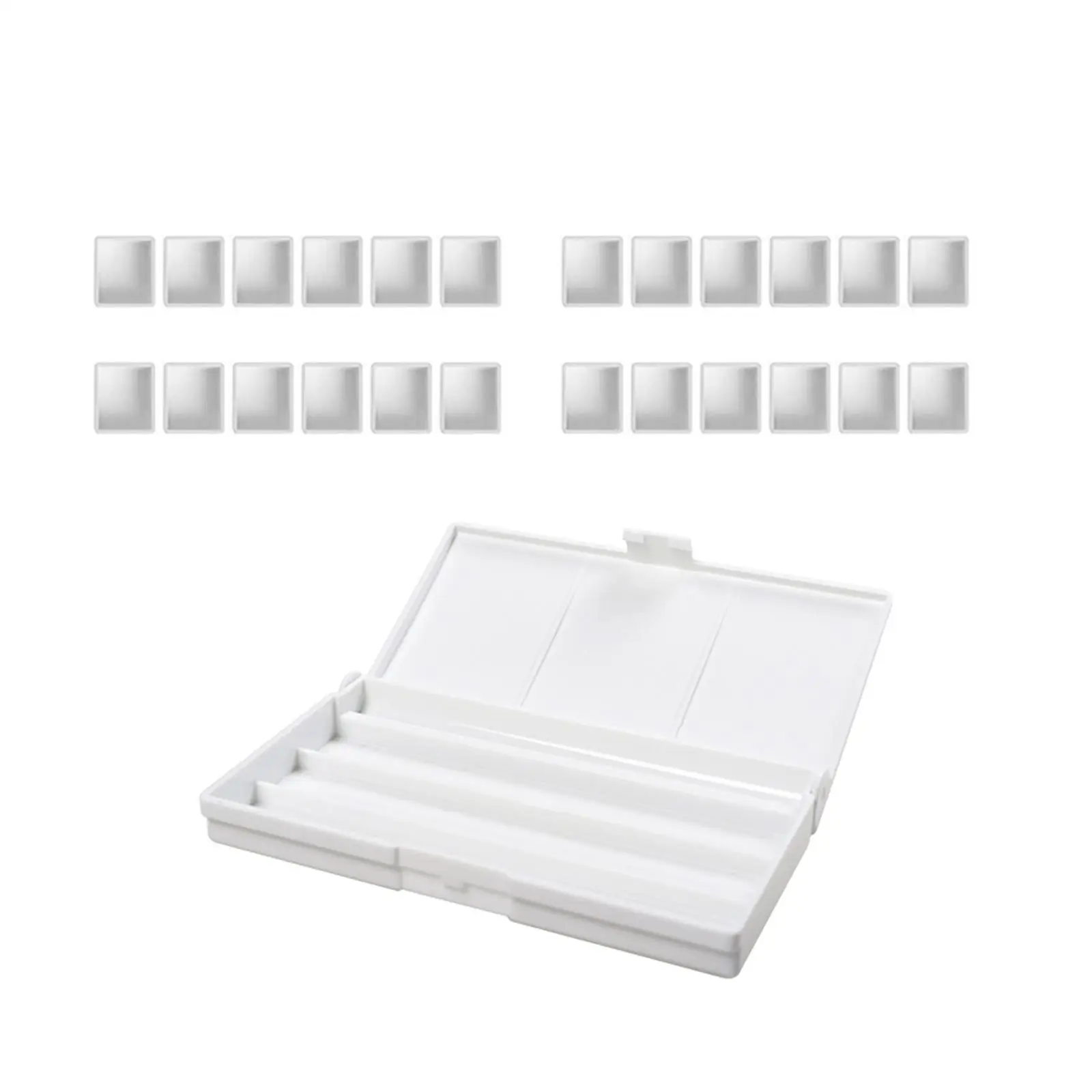 Plastic Paint Palette Tray White Color Washable Palette for Kids Gouache Mixing for Beginner Artists