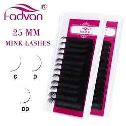 Fadvan Long Lash 25mm oko wydłużająca rzęsy hurtownia Faux Mink klasyczna indywidualna sztuczna rzęsa wydłużająca rzęsy dostarcza 20-25mm Super Soft