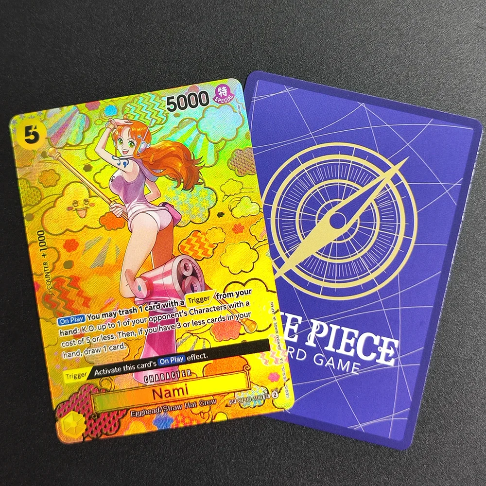 Tarjeta Proxy de One Piece 2024, One Piece EN Nami OP08-106, Tarjeta Coleccionable Súper Rara, Tarjeta Individual Clásica de Anime, Juguetes