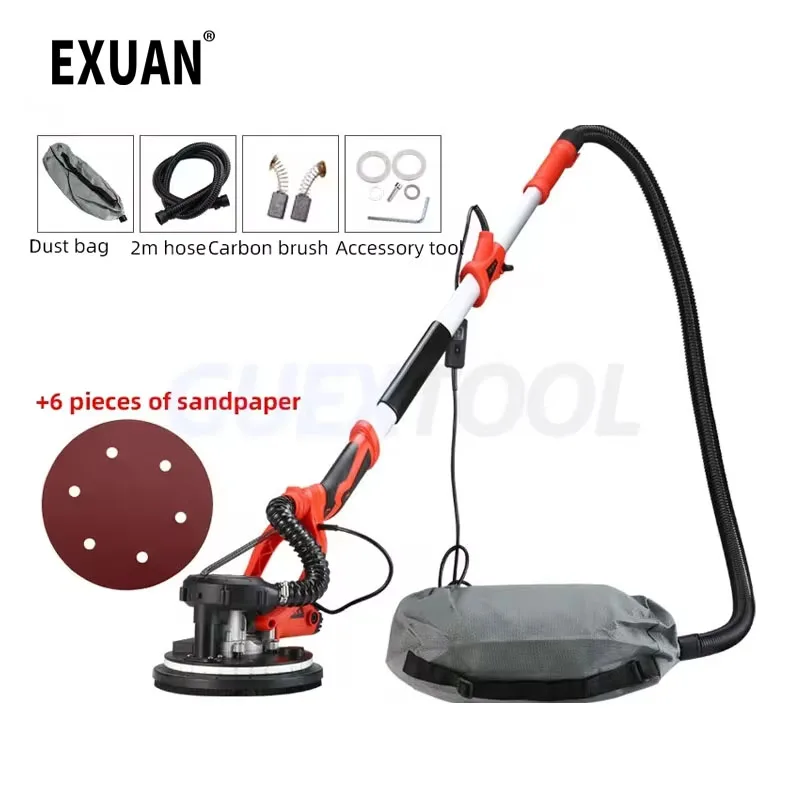 

1250W-1550W Drywall Sander 220V Wall Polishing Grinding Double Led Light Wall Putty Polisher Machine Wall Disc Sander