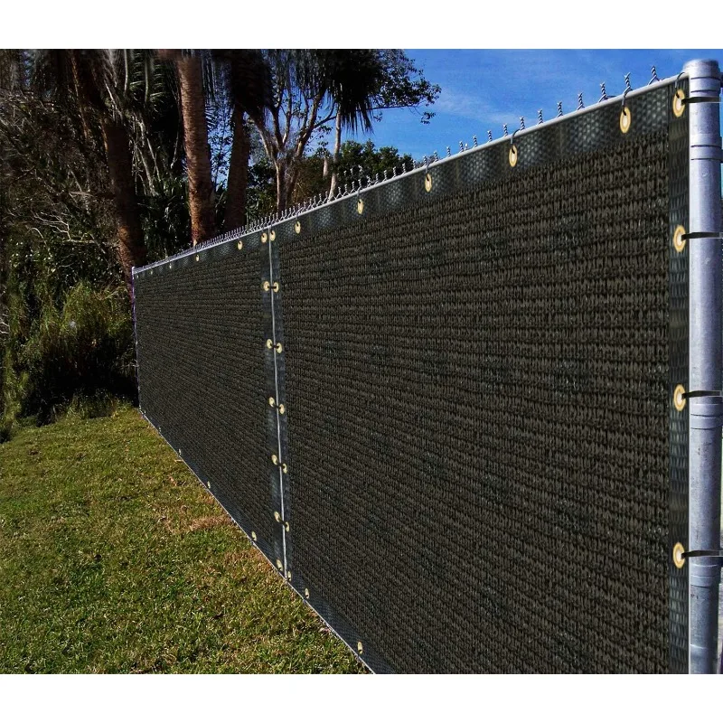 

8'x3' to 8'x100' Black Shade Cloth Fence Privacy Screen Fence Cover Mesh Net Panels for Construction Site Yard Driveway