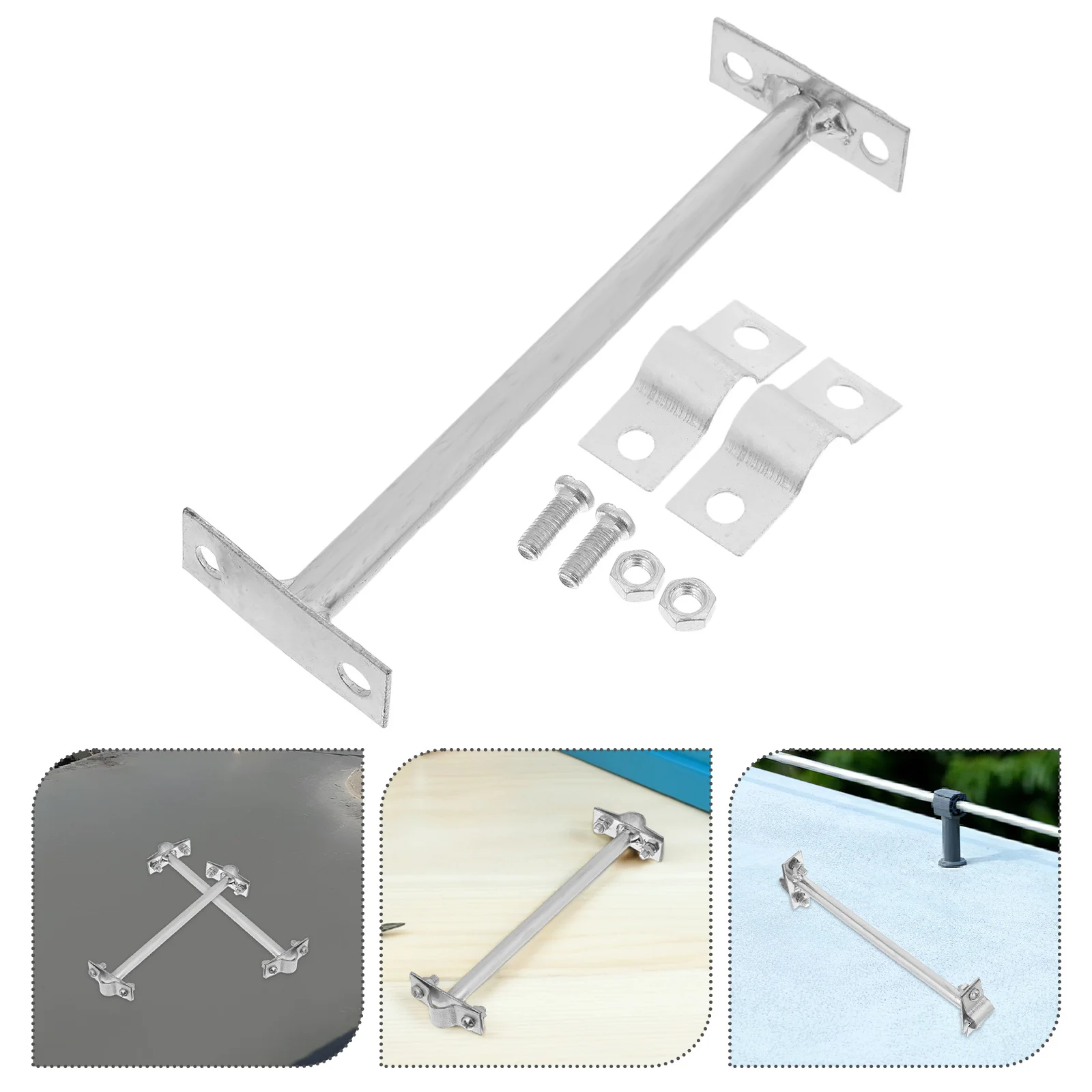 8pcs Bracket Heavy Duty Weather-Resistant Support Clips For Outdoor Lights Protection Mount Wall Roof Installation