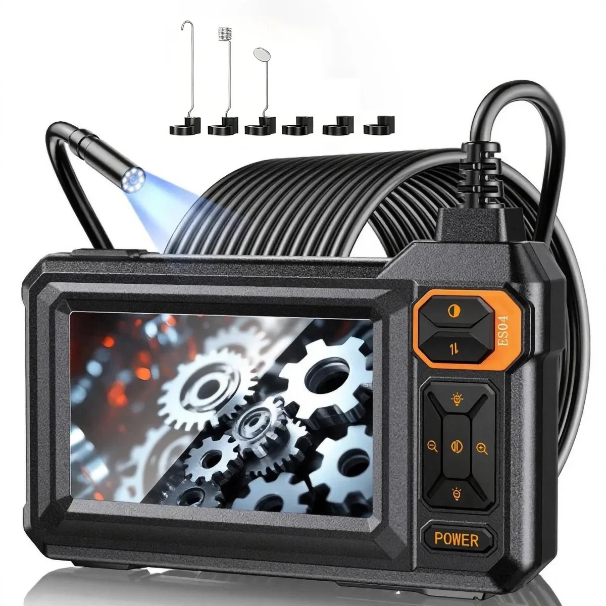 Borescope 8MM Single Lens Endoscope with Light 4.3